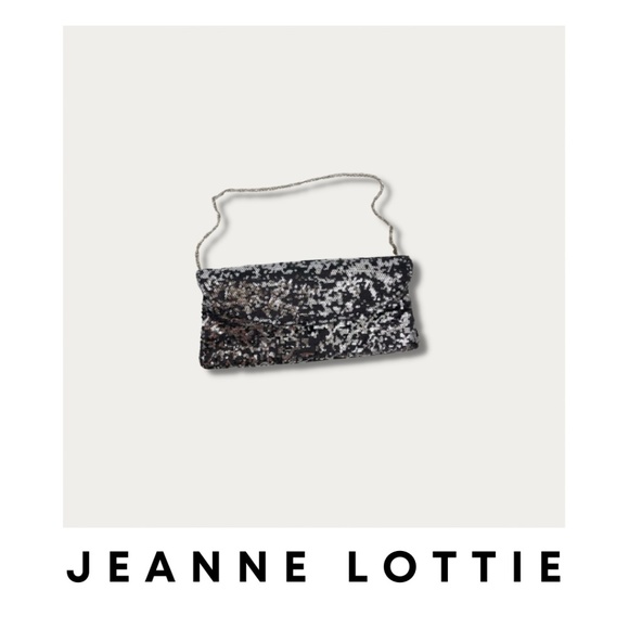 Jeanne Lottie Handbags - Jeanne Lottie Sequin Clutch With Chain Strap